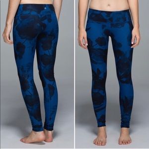 ♎️LULULEMON WunderUnder Full-OnFloral Blackinkwell